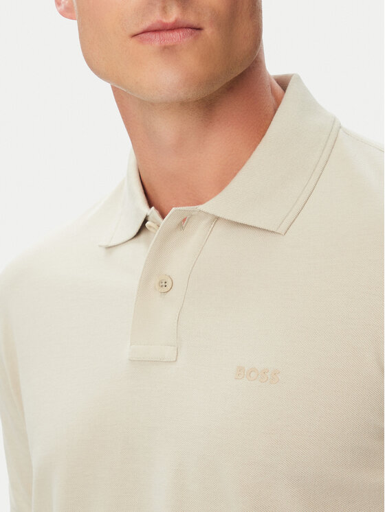 BOSS Boss Polo Prime 50507813 Beżowy Regular Fit