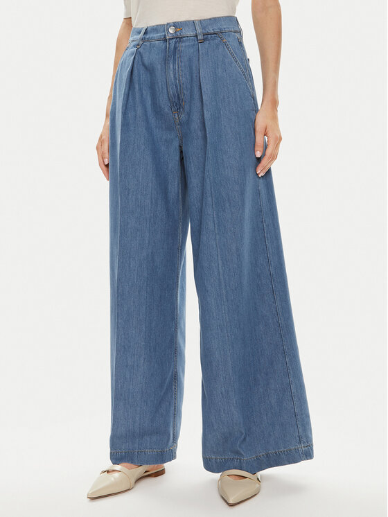 BOSS Boss Blugi 50509285 Albastru Wide Leg