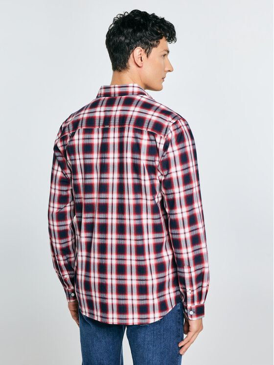 BIG STAR BIG STAR Koszula KOLISERSON Czerwony Basic Fit