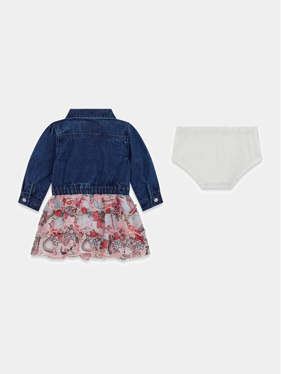 Guess Kids Guess Kids Sukienka codzienna 183319 Niebieski Classic Fit