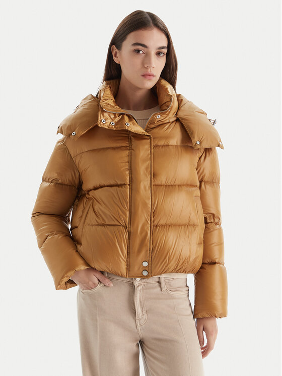 Patrizia Pepe Patrizia Pepe Pehelykabát 2O0050/A9M0-B847 Bézs Regular Fit