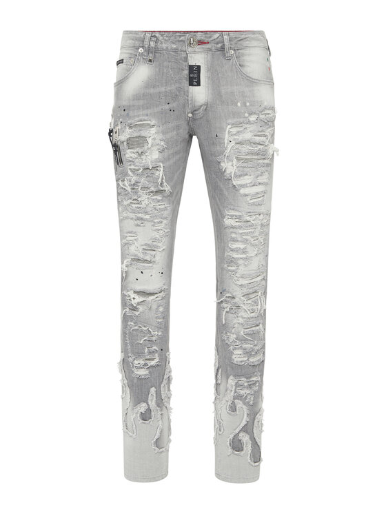 PHILIPP PLEIN PHILIPP PLEIN Jeansy 21115 Šedá Skinny Fit
