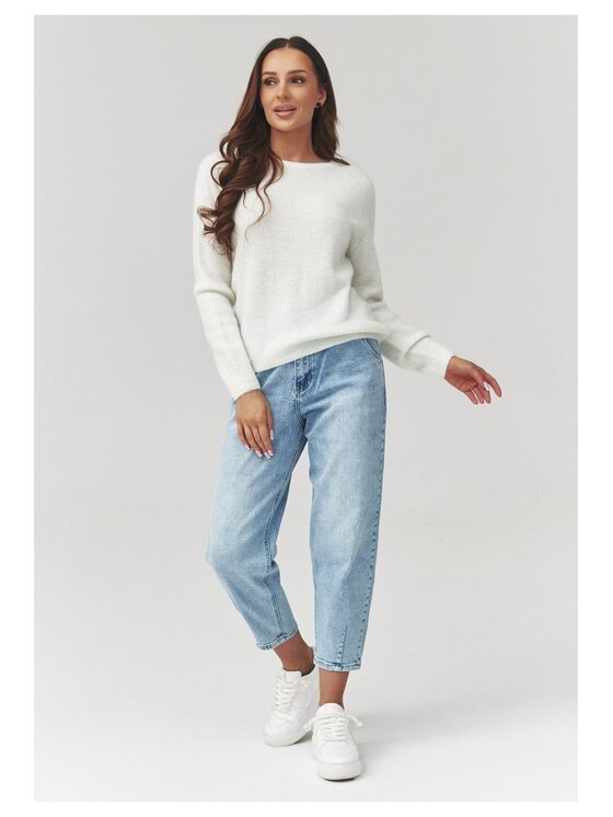 Makadamia Makadamia Sweter C40 Écru Loose Fit
