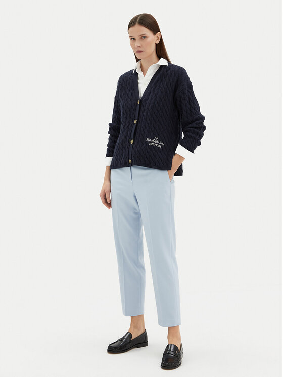 Tommy Hilfiger Tommy Hilfiger Hlače Core WW0WW39723 Svijetloplava Straight Fit