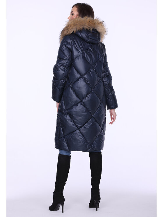 Perso Perso Kurtka damska BLH220039FXF Granatowy Regular Fit