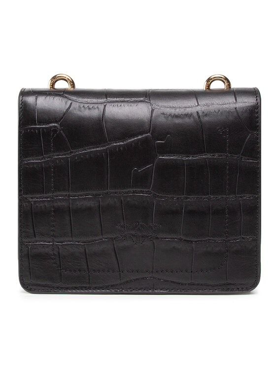 PINKO Pinko Torebka Lovelink Mini Top Handle Croco E Vitello St Cocco PE21 PLTT 1P222R Y6Y2 Czarny
