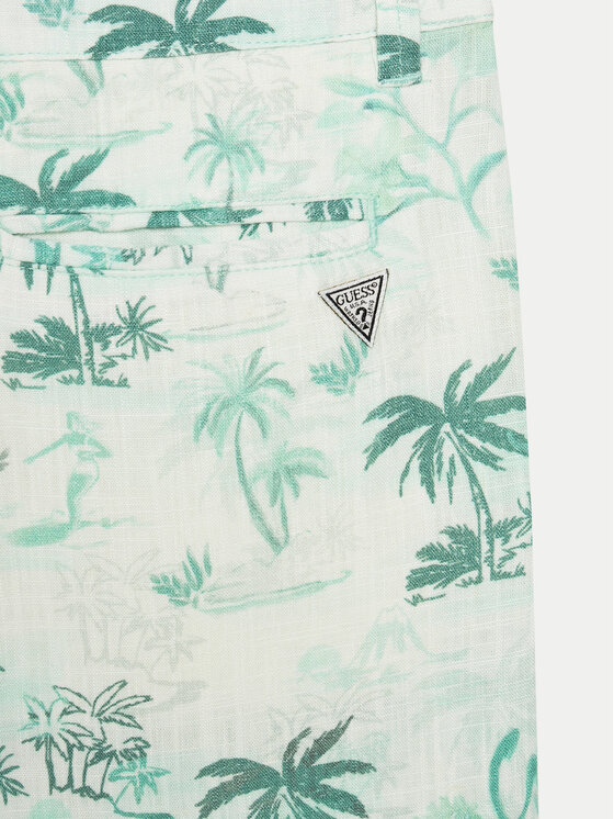 Guess Guess Pantaloni din material L5GD20 WFBT0 Verde Regular Fit