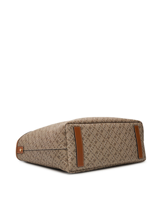 Tommy Hilfiger Tommy Hilfiger Geantă Th Monoplay Leather Tote AW0AW17416 Bej deschis