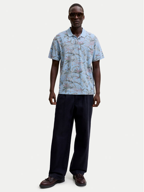 Jack & Jones Jack & Jones Polo majica Blu Hawaii 12295860 Svetlo modra Relaxed Fit