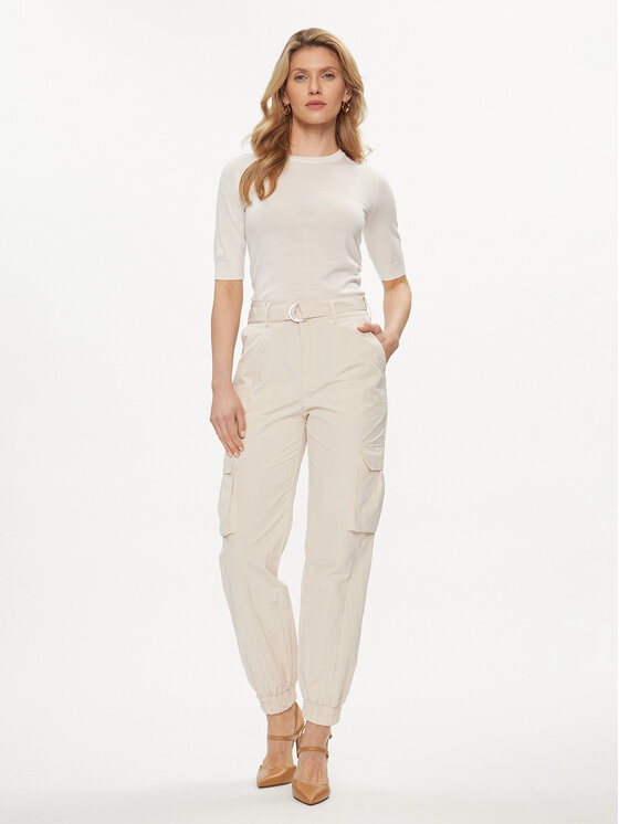 Guess Guess Cargo stiliaus kelnės W4RB18 WFVV0 Smėlio Cargo Fit