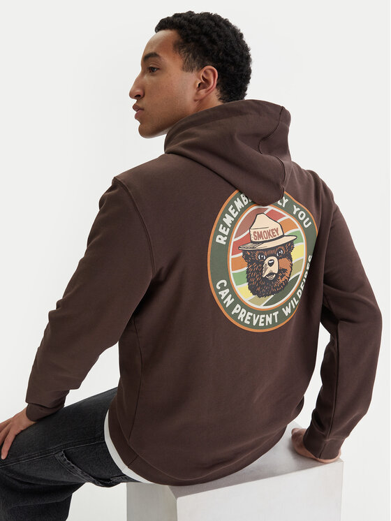 Element Element Bluză SBXE Prevent ELYSF00262 Maro Regular Fit