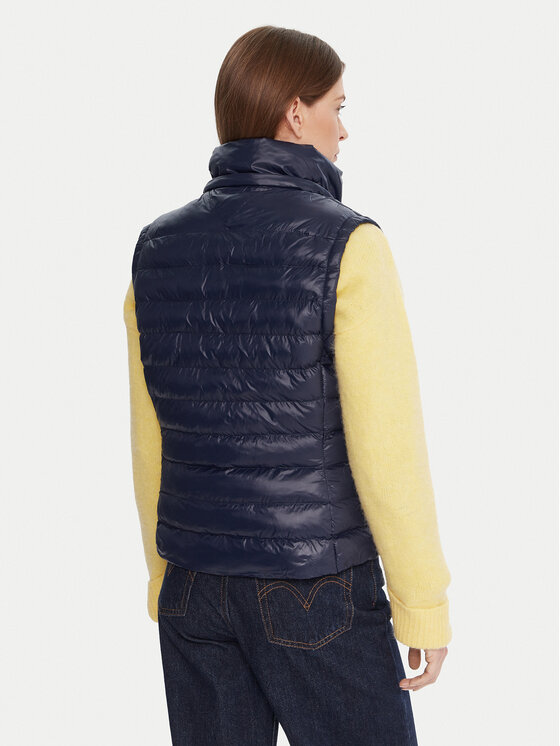 Tommy Hilfiger Tommy Hilfiger Brezrokavnik WW0WW47352 Mornarsko modra Slim Fit