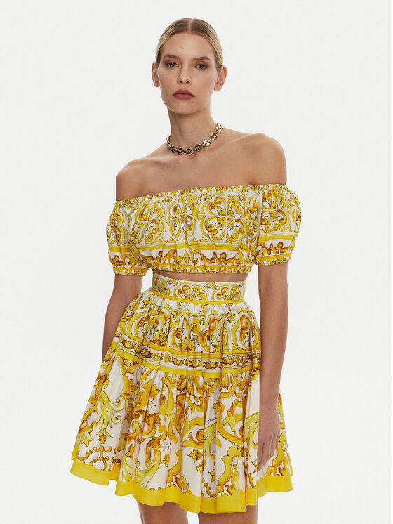 Dolce&Gabbana Dolce&Gabbana Blúz F755RT HH5BA Sárga Regular Fit