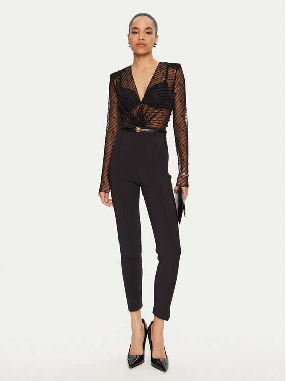 Elisabetta Franchi Elisabetta Franchi Kezeslábas TU-021-46E2 Fekete Slim Fit