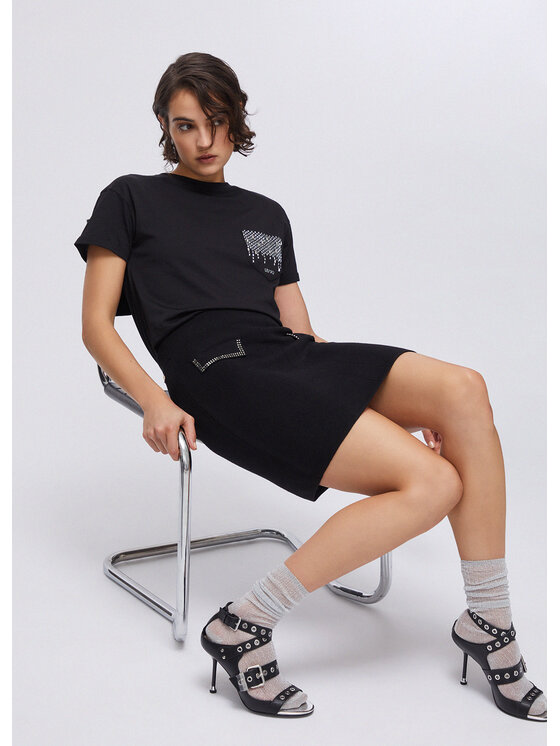 Liu Jo Liu Jo Minigonna TA6044MS59L22222 Nero Regular Fit