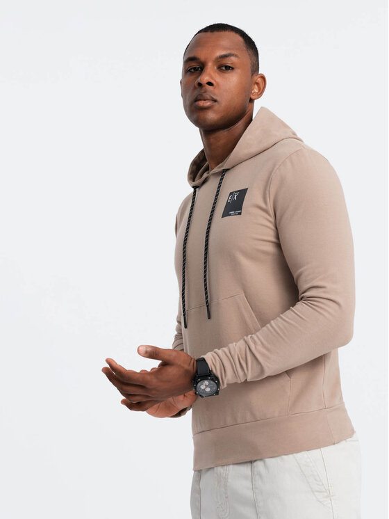 Ombre Ombre Mikina OM-SSNZ-0162 Hnědá Regular Fit