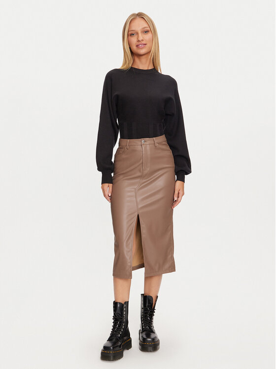 ONLY ONLY Krilo iz umetnega usnja Kiri 15324778 Rjava Regular Fit