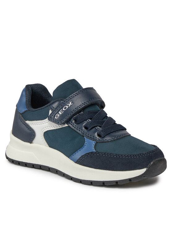 Geox J Briezee Boy A: Scarpe Da Ginnastica Nere Per Bambini E Ragazzi, Traspiranti E Con Velcro