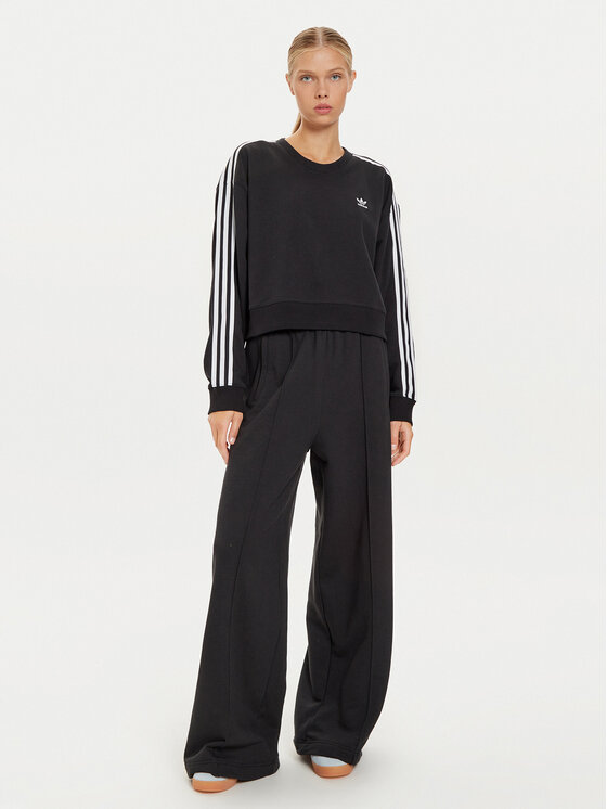 adidas adidas Majica dugih rukava 3-Stripes IR5522 Crna Loose Fit