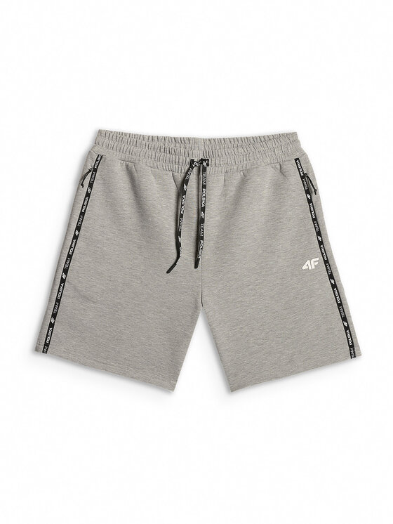 4F 4F Szorty sportowe STREFA KIBICA Szary jasny Regular Fit