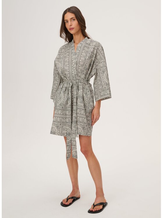 LEBRAND LEBRAND Kimono Liu Beżowy jasny