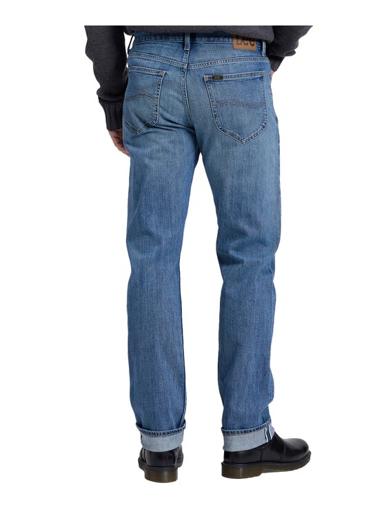 Lee Lee Jeansy 112386485 Niebieski Straight Fit