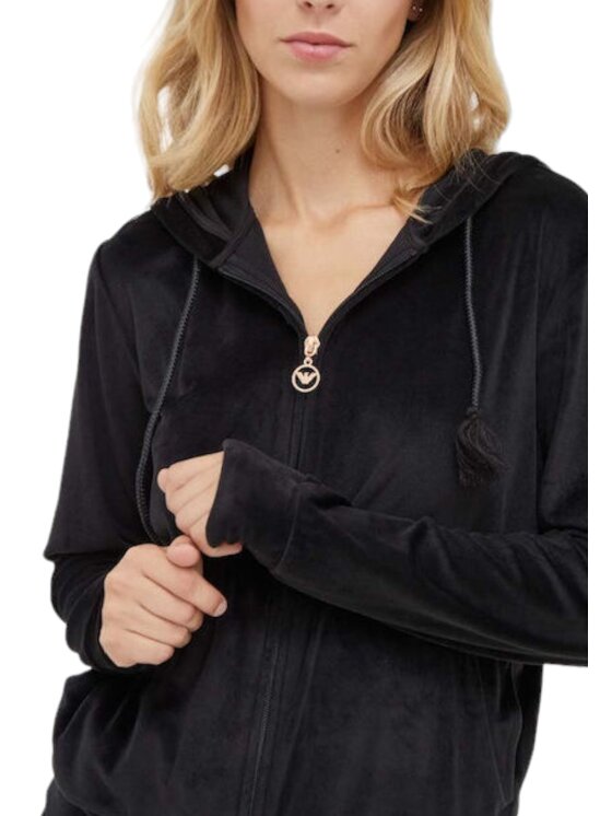 Emporio Armani Underwear Emporio Armani Underwear Completo tuta tuta Emporio Armani ciniglia Nero Regular Fit