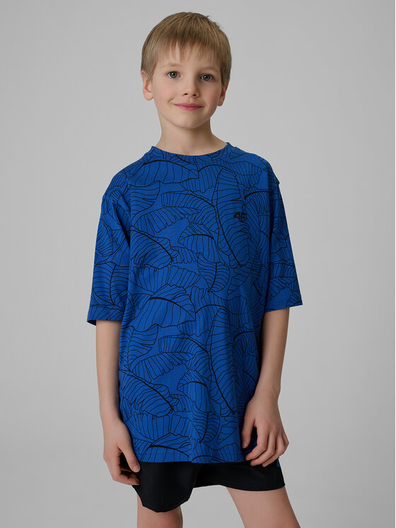 4F 4F T-Shirt BEACHSIDE CHILL Niebieski Loose Fit