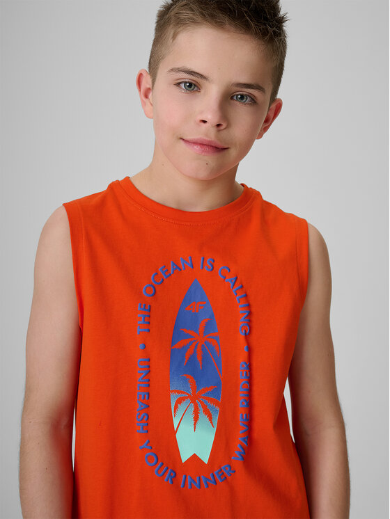 4F 4F T-Shirt BEACHSIDE CHILL Czerwony Regular Fit