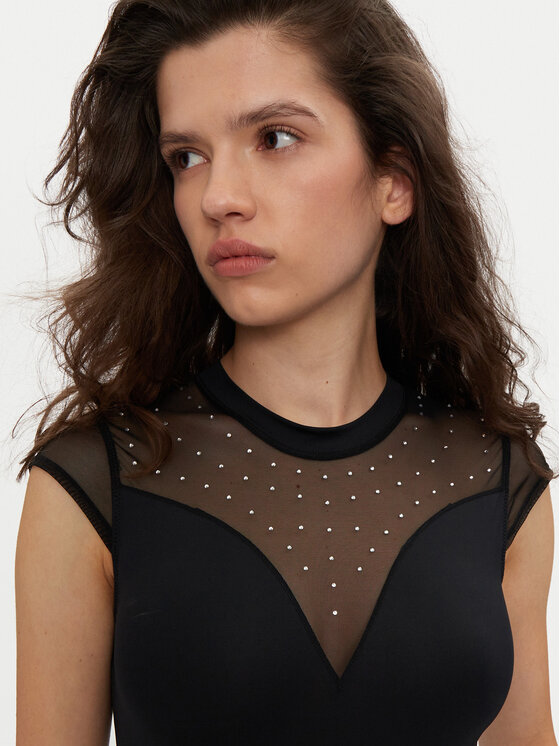 Pieces Pieces Bodijs Rita 17153372 Melns Slim Fit