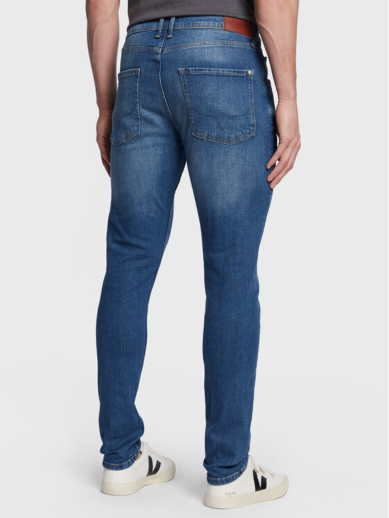 Pepe Jeans Pepe Jeans Jeansy Finsbury PM206321 Modrá Skinny Fit
