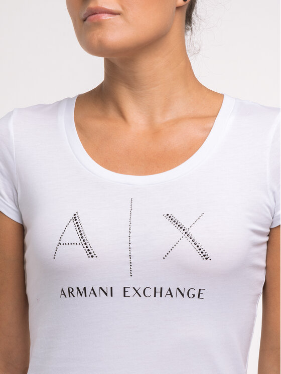 Armani Exchange Armani Exchange T-Shirt 8NYT83 YJ16Z 1000 Biały Regular Fit
