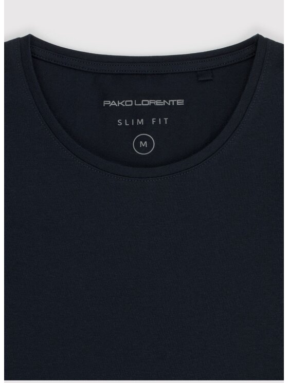 Pako Lorente Pako Lorente T-Shirt P000B-TT-002 Granatowy Slim Fit