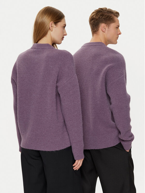 AMI Paris AMI Paris Svetr UKS025.KN0032 Fialová Relaxed Fit