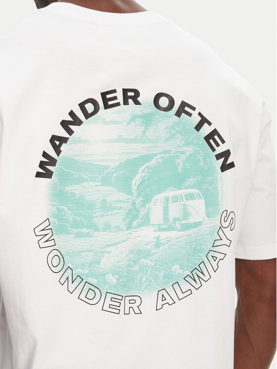 Hunter Hunter T-Shirt Rasputin HARM0057251 Biały Relaxed Fit