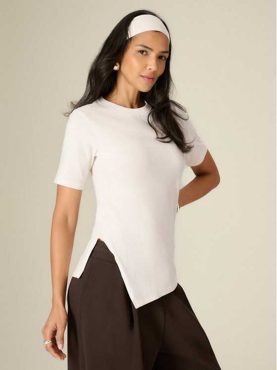 4F 4F T-Shirt ESSENTIAL 4 Biały Regular Fit