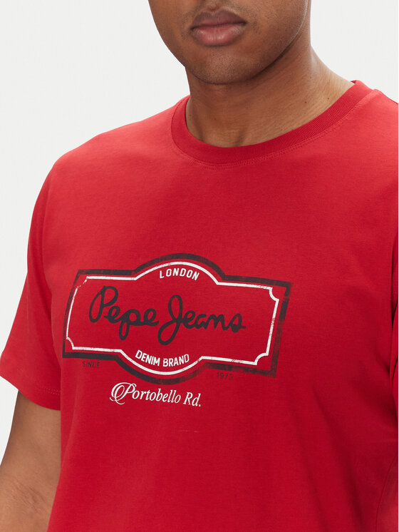 Pepe Jeans Pepe Jeans T-särk Daxton PM509786 Punane Regular Fit