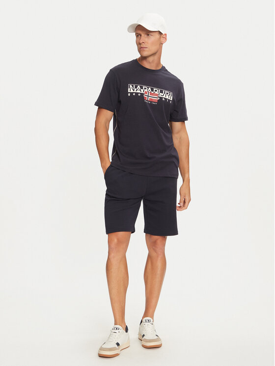 Napapijri Napapijri Tričko S-Aylmer NP0A4HTO Tmavomodrá Regular Fit