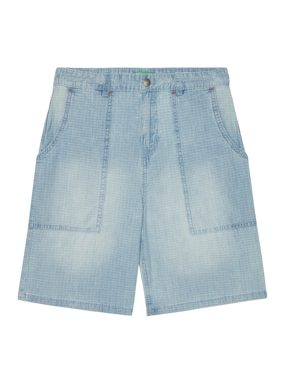 United Colors Of Benetton United Colors Of Benetton Auduma šorti 43Z9C9042 Zils Regular Fit