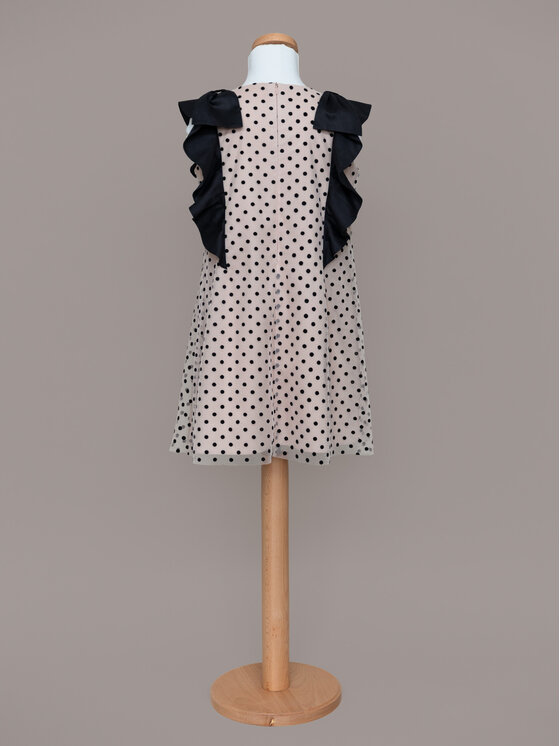 SLY SLY Sukienka elegancka 4W-04 Beżowy Comfortable Fit