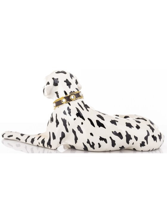 MIAhome MIAhome Figurka Dekoracja leżącego psa 14x31x15 cm DALMATIAN - II Biały