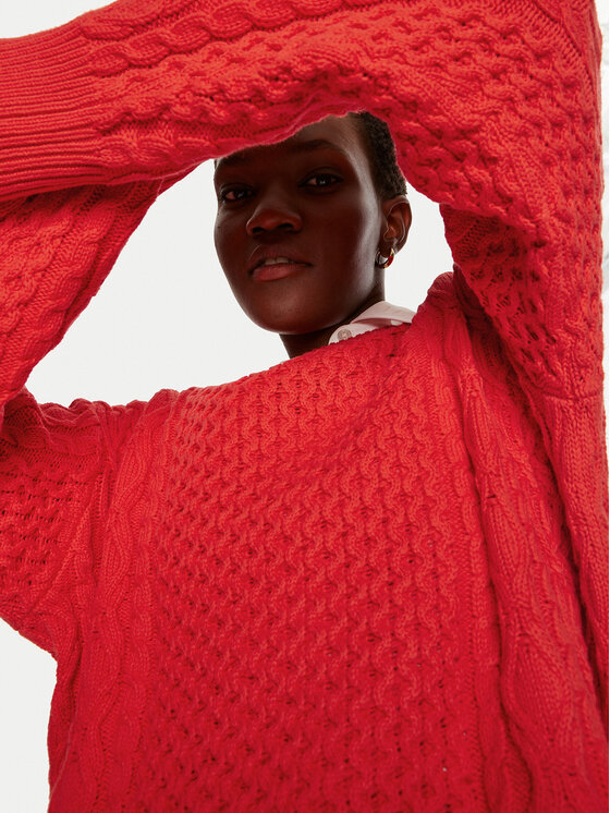 STAUD STAUD Sweater Tracy R24P3117CA Piros Oversize