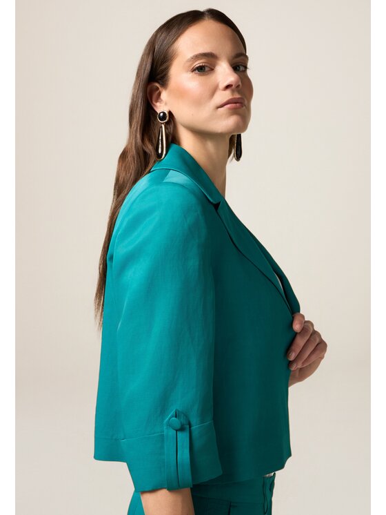 Oltre Oltre Giacca outdoor R189R002308N015 Turchese Cropp Fit