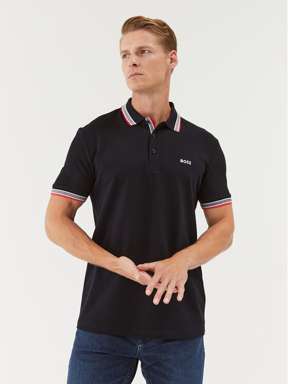 Boss Polo majica 50468983 Mornarsko modra Regular Fit
