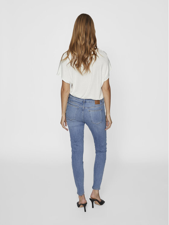 Vila Vila Jeansy Sarah 14094341 Niebieski Skinny Fit