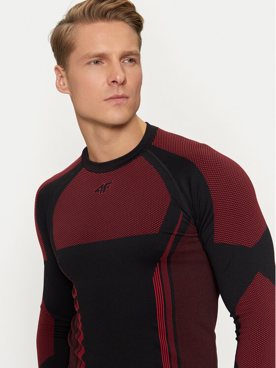 4F 4F Bielizna termoaktywna górna 4FWAW24USEAM165 Czerwony Slim Fit