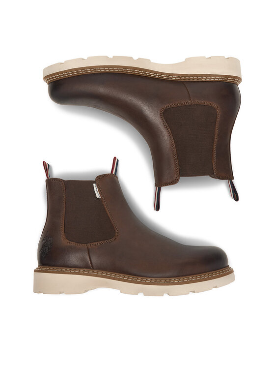 U.S. Polo Assn. U.S. Polo Assn. Kotníková obuv s elastickým prvkem EO-PATRIZ002M/ELE1 Hnědá