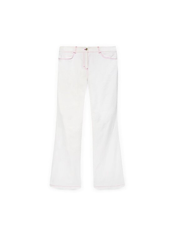 Fiorella Rubino Fiorella Rubino Spodnie materiałowe P003T005062N011 Biały Flare Fit