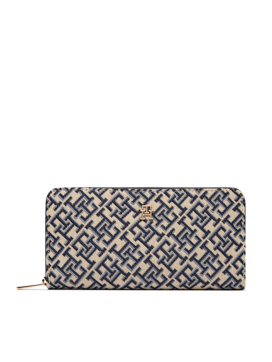 Tommy Hilfiger Portofel Th Icon Lrg Za Jacquard AW0AW18796 Bleumarin