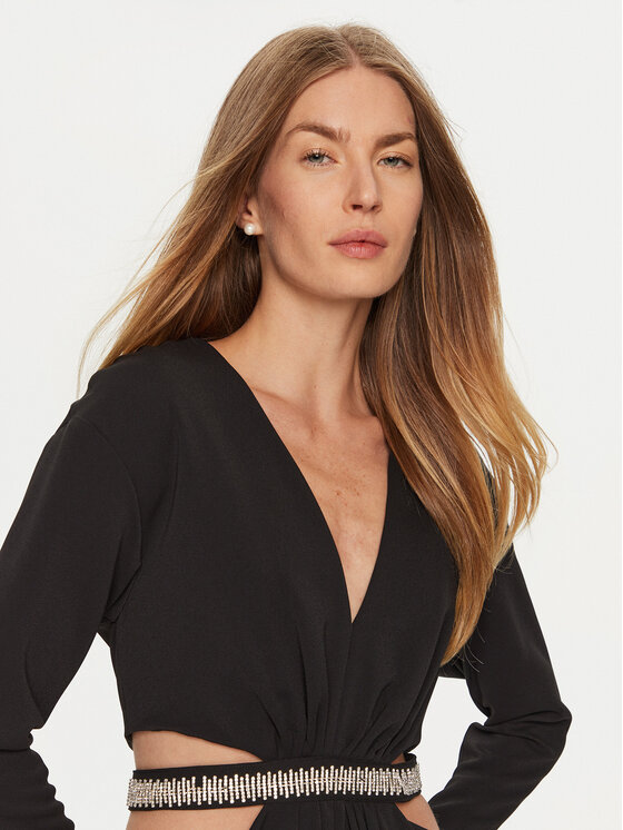 Eleh Eleh Õhtune kleit E00315 Must Regular Fit
